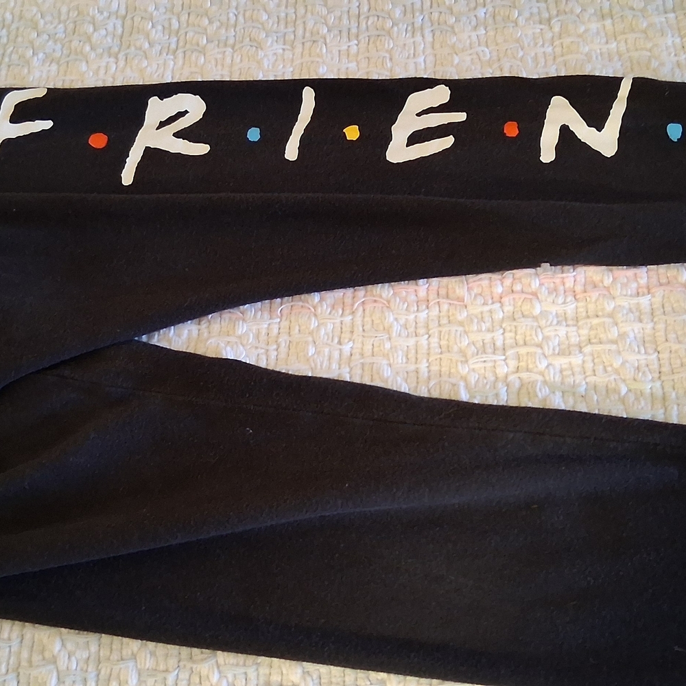 FRIENDS Black Sweatpants Comfortable Joggers Size Y 10  0148